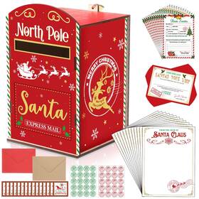 Dea-thyle-4761 Thyle Letters To Santa Mailbox Christmas Gift Wish List Kit North Pole Delivery Mai