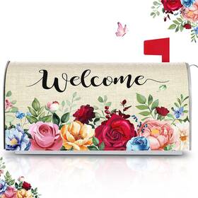 Ns-tiamon-1352 Tiamon Boho Spring Floral Mailbox Covers Magnetic Summer Welcome Letter Box