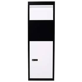 Tidoin 445007053025 Black And White Galvanized Steel Parcel Mailbox Garden Statues With Code Lock An