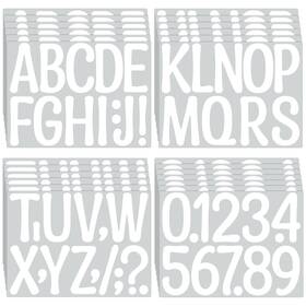 Letter20 Timenued 25 Sheets Letter Stickers Alphabet Number Vinyl 4 Inch White