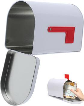 Cuw5l8355148j563fho Topperfun 1pc Mini Mailbox 6.13x4.40x3.69in Tinplate Kids Small Present Mail Box