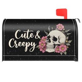 Fmc019 Touner Cute Creepy Skullton Mailbox Covers Halloween Skull Magnetic Letter