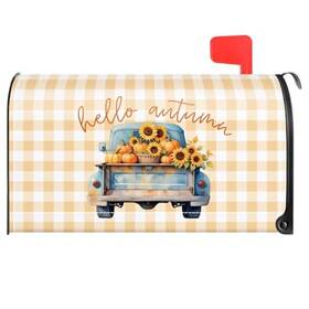 Fmc020 Touner Hello Autumn Pumpkin Truck Mailbox Covers Thanksgiving Magnetic