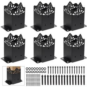 Tphuc 766162623869 4x4 Post Base Square Bracket For Fence Mailbox Deck Bolt Down Pos