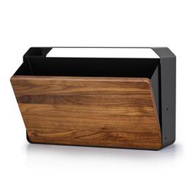 Xx-001 Treelog Wall-mount Mailbox For House - Walnut And Galvanized Steel Rust-proof Metal Pos
