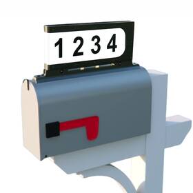 Trustella Shn01 Solar Mailbox Light With Address Numbers Black And White Yellow