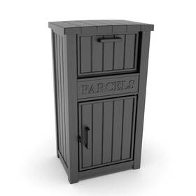 Trygoal 684514803601 Package Delivery Box For Outside - Waterproof Resin Storage With Auto Tilt Of