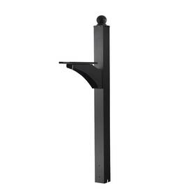 56x4x4in Uimoso 197988891499 Aluminum In-ground Mailbox Post Kit With Plate Black