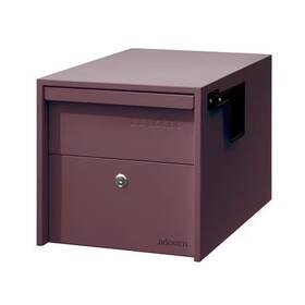 Uimoso 850068240098 Lockable Post Mount Mailbox Small Malbec Size 12 X 18.5 Hxwxd