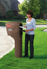 Unbranded Standard Mail Box Plastic Post Rural Heavy Duty Double Door Mailmaster Brown 724103439924