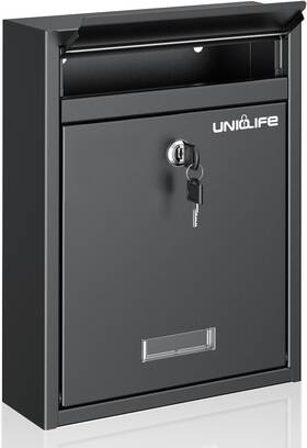 Uniclife-3610 Uniclife 313085450432 Locking Wall Mount Mailbox With Combination Lock 12.4h X 8.54l 3.35w Inches