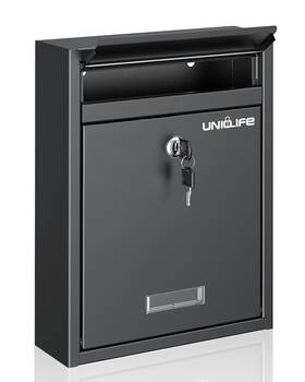 B0ddtf9vpy Uniclife Wall Mount Mailbox Locking Mail Box Large With Key Security Post St