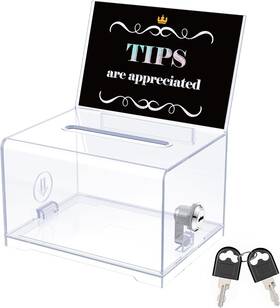 Uniclife-3144-tp Uniclife 6.2 Inch X 4.7 4 Acrylic Donation Box Ballot With Slot Plastic Tip