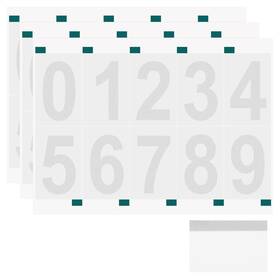 A25041000ux0257 Uxcell 3 Sheets/30 Pcs Reflective Mailbox Numbers For Outside Inch White