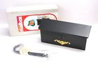 V925-l Fulton Nos Vintage Horizontal Wall Mount Mailbox Black Gold Trim
