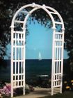 Va68111 New England Arbors Athens White Vinyl Arbor