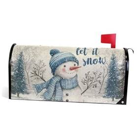 G460485885p257c293s483 Vdsrup Winter Snowman Mailbox Cover Snowflakes 25.5 Inch X 21 Multi 1