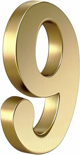 Venia Products 2-in-bn-9 2-inch Brass Mailbox Numbers Pick Your - Numbering For Address Plaque