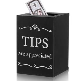 Bs-vesici-1588 Vesici Metal Tip Jar 6 X 9 Inch Box For Bartender Bars Collection Bucket