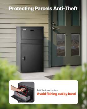 Vevor 197988313717 Package Delivery Boxes For Outside 38.6 In Anti-theft Lockable Parcel Drop Box