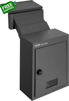 Vevor 313016757722 Through The Wall Drop Box Heavy Duty Steel Mailbox With