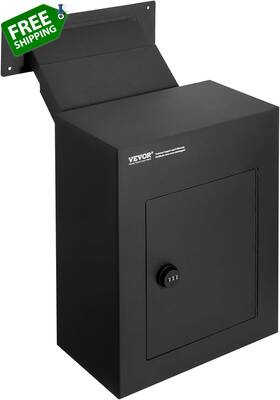 Vevor 744759086297 Through The Wall Drop Box Heavy Duty Steel Mailbox With