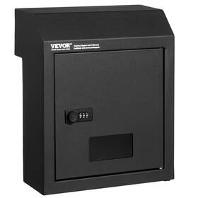 Vevor B0d83wj2bn Through Door Key Drop Box With 12 Inch Combination Lock Heavy Duty Steel Black