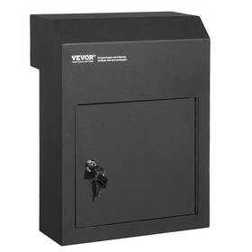 Ma072 Vevor Through The Door Key Drop Box 12x6x16 Inch Mailbox With 1.8 12 Lock Black