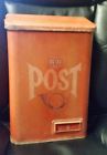 Vintage " Red Decal Metal Mail Post Foreign