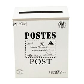 Vintage Wall Hanging Iron Mailbox Mail Postal Letters Newspaper Box Home Decor