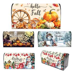 B0500936 Visstree 4 Pcs Mailbox Covers Magnetic Standard Size 21x18 Inch Fall Halloween Christm