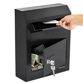 Volcora 810041566270 Key Drop Box With Lock Slot Depository Safe Digital Keypad Money D