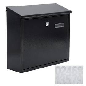 Vorvil 850046316302 Wall Mount Mailbox With Lock Box For Letters Parcels Or Key Storage Black