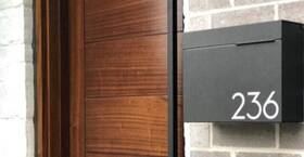 147-s Vsons Design New Wall-mount Modern Mailbox - Black Powder Coated Retail 170
