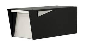 6.28251e Vsons Design 11 Modern Mailbox Black Powder Coated Post-mount Desig