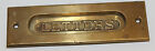 Vtg 6.75x2 Slot Spring Brass Door Plate Mail Letters Antique Original Loaded