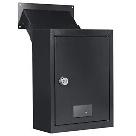 Gh-3401 Wall Drop Box With Combination Lock Black Key Adjustable Chute