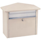 Wall Lock Key White Mailbox Outdoor Metal Slot Retro Vintage Mail Mount