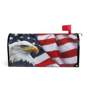 Wamika 035494697362 Patriotic Eagle American Flag Mailbox Covers Standard Size Memorial Independe
