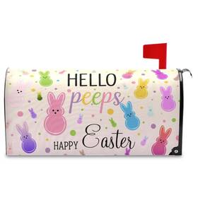 G412855716 Wamika Happy Easter Day Pink Mailbox Cover Standard Size Eggs Spring Lily Flo