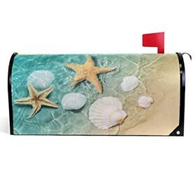 Wamika Summer Beach Starfishs Mailbox Covers Magnetic Standard Size 18inch X 21inch Se