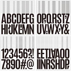 Wavamawa Wvm-as3-bk 3-inch Waterproof Letter Stickers 552 Pcs 3 Inch Black