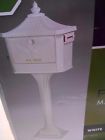 Abh064l White Mailbox Gibraltar Pedestal Post-mount