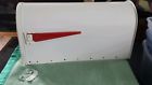 White Curbside " 2 005 Mailbox Steel Premium Rural 21x11x8 1 Flag