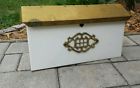 White Deco Brass Art Vintage French Mailbox. Wall Style Mount
