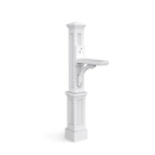White Decorative Polyethylene Mailbox Post Support Arm Vinyl Fade Resistant Home
