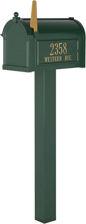 70732 Whitehall Premium Mailbox Package - Green Extra Large