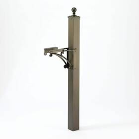 X63.625 Whitehall Products 16003 Mailbox Posts Nft Stands 13 Inch Deluxe Aluminum Bronze