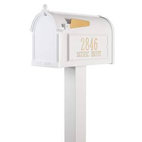 16319 Whitehall Products Mailbox With Post Extra Large Aluminum Assembly Hardware