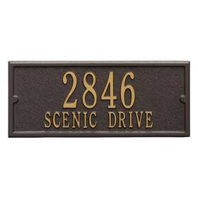 Whitehall Products 313025090025 Mailbox Side Panel Bronze Gold Cast Aluminum Weatherproof Fits Streets